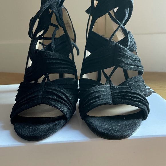 Nine West galaxy black suede heels size 7.5 - Picture 1 of 15